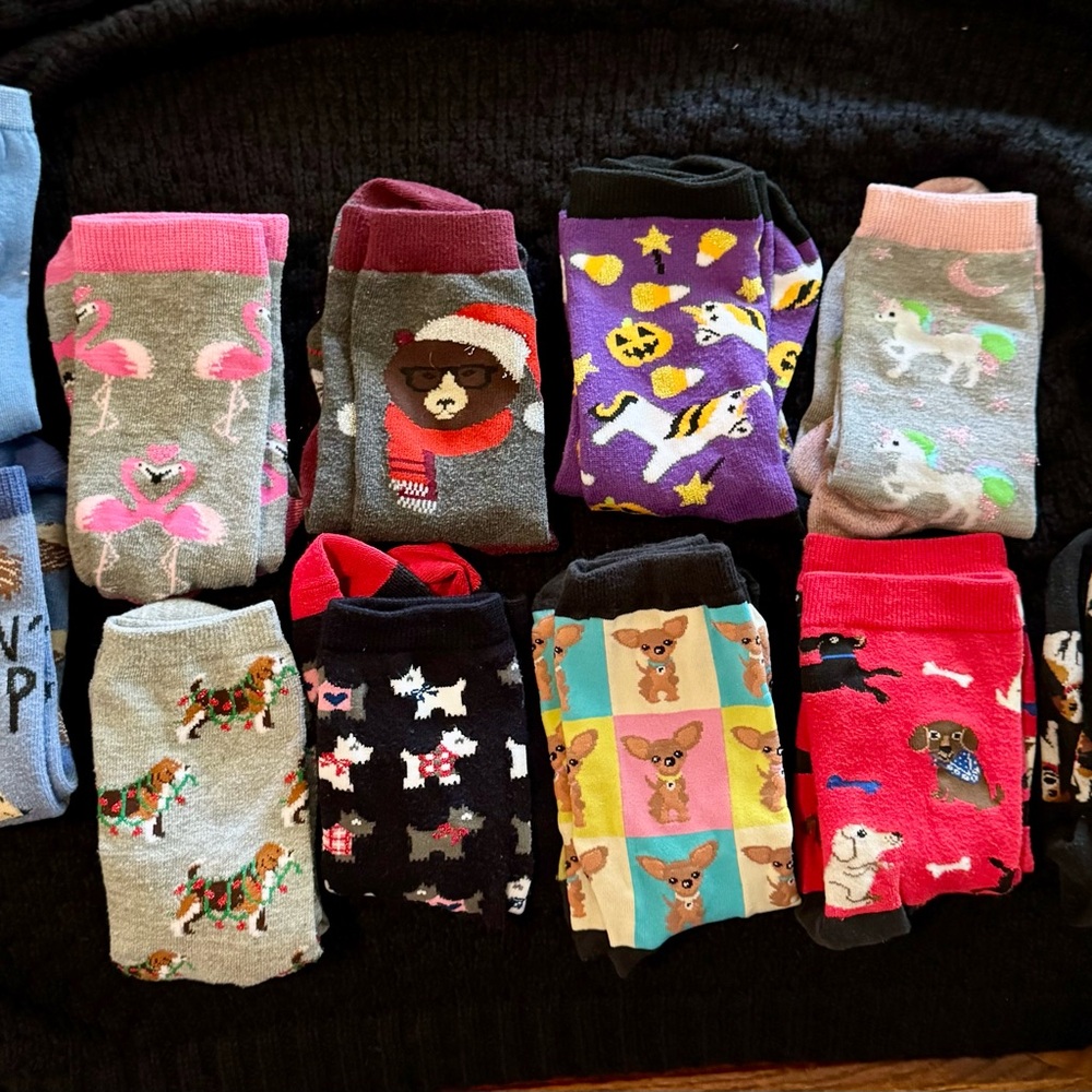 Colorful Patterned Women's Socks Set